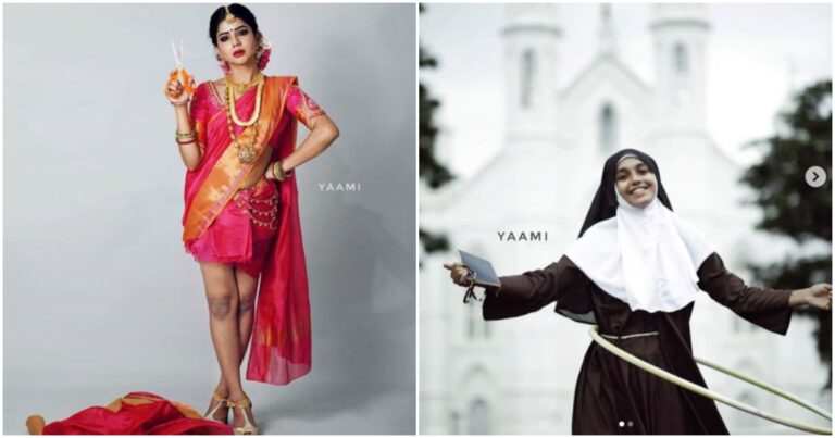 Instagram User That Had Posted Viral Picture With Half-Cut Saree To “Break Stereotypes” Had Earlier Happily Posed As Fully-Clothed Nun