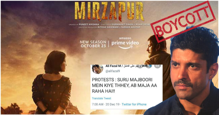India’s Netizens Call To Boycott Mirzapur 2 After Its Actors And Producers Supported CAA Violence Last Year