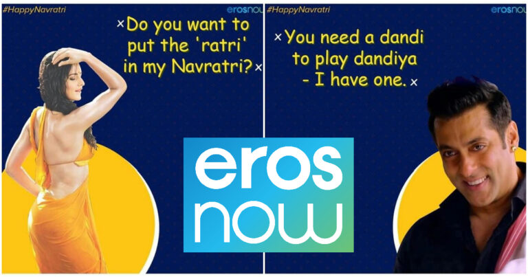Eros Now Shares Sexually Suggestive Messages On Navratri, Angry Netizens Threaten Boycott