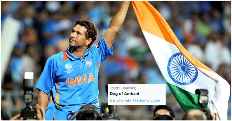 Far-Left Extremists Call Sachin Tendulkar “Dog Of Ambani” After He Tweets About India’s Unity