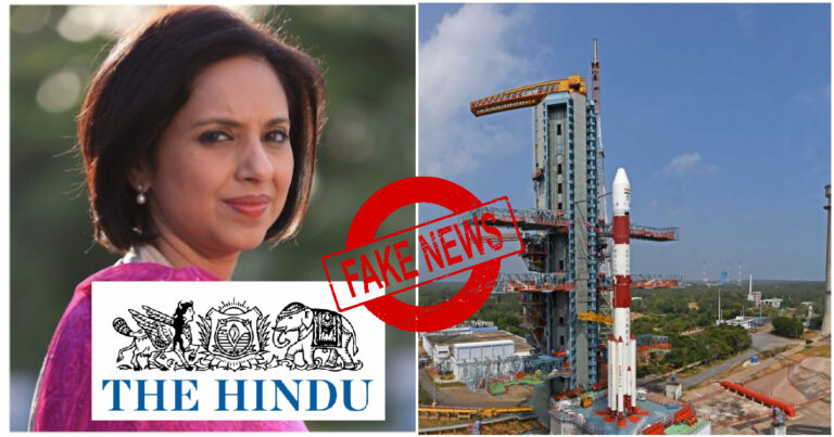 The Hindu’s Editor Suhasini Haider Spreads Fake News That PM Modi’s Picture Is On “ISRO” Satellite