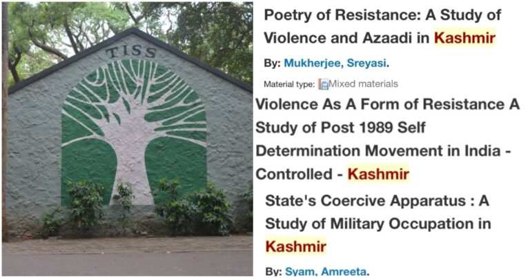 After TISS Distances Itself From “India Occupied Kashmir” Thesis, Several Similar TISS Projects Speaking Of “India Controlled Kashmir” Unearthed