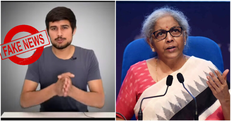 Dhruv Rathee Spreads Fake News That Nirmala Sitharaman Had Said That Onion Prices Didn’t Matter To Her Because She Didn’t Eat Them